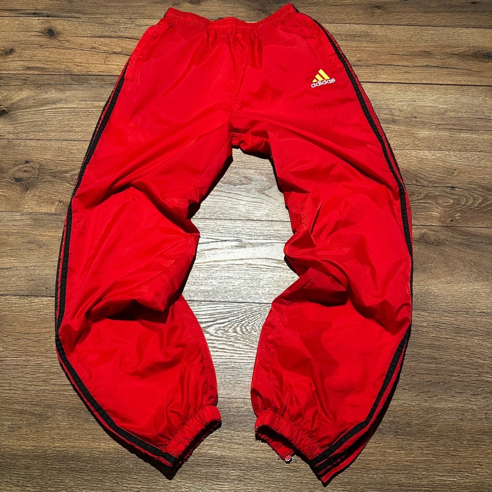 Vintage Adidas Red Windbreaker Track Pants Mens XL